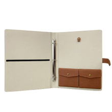 訂做精緻皮製車縫交屋夾|浩軒國際貿易有限公司